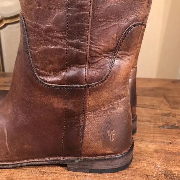 FRYE PAIGE Over The Knee Equestrian Campus Women's Boots Slip On Size 6 B Brown - Picture 3 of 8